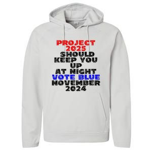 Vote Blue November 2024 Election Project 2025 Biden Democrat Performance Fleece Hoodie