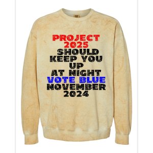 Vote Blue November 2024 Election Project 2025 Biden Democrat Colorblast Crewneck Sweatshirt