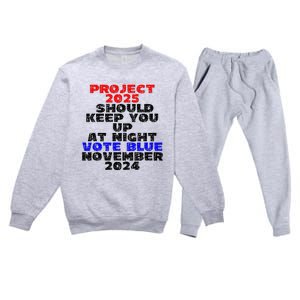 Vote Blue November 2024 Election Project 2025 Biden Democrat Premium Crewneck Sweatsuit Set