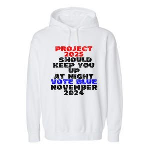 Vote Blue November 2024 Election Project 2025 Biden Democrat Garment-Dyed Fleece Hoodie