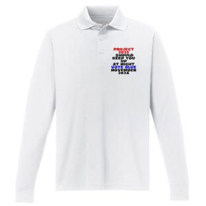 Vote Blue November 2024 Election Project 2025 Biden Democrat Performance Long Sleeve Polo