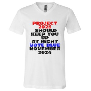 Vote Blue November 2024 Election Project 2025 Biden Democrat V-Neck T-Shirt