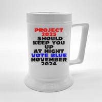 Vote Blue November 2024 Election Project 2025 Biden Democrat Beer Stein