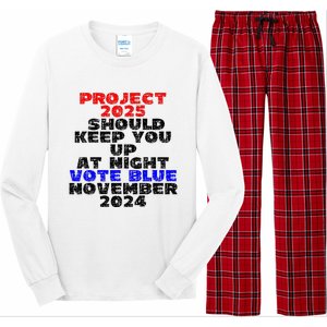 Vote Blue November 2024 Election Project 2025 Biden Democrat Long Sleeve Pajama Set