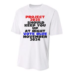 Vote Blue November 2024 Election Project 2025 Biden Democrat Performance Sprint T-Shirt