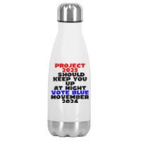 Vote Blue November 2024 Election Project 2025 Biden Democrat Stainless Steel Insulated Water Bottle