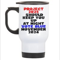 Vote Blue November 2024 Election Project 2025 Biden Democrat Stainless Steel Travel Mug