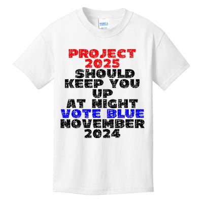 Vote Blue November 2024 Election Project 2025 Biden Democrat Kids T-Shirt