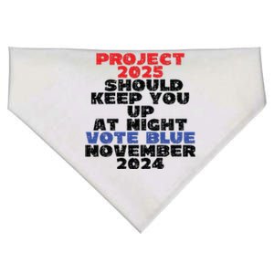 Vote Blue November 2024 Election Project 2025 Biden Democrat USA-Made Doggie Bandana