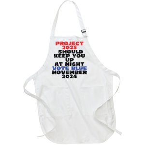 Vote Blue November 2024 Election Project 2025 Biden Democrat Full-Length Apron With Pockets