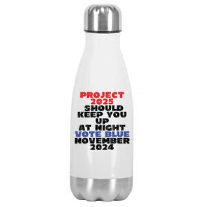 Vote Blue November 2024 Election Project 2025 Biden Democrat Stainless Steel Insulated Water Bottle