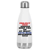 Vote Blue November 2024 Election Project 2025 Biden Democrat Stainless Steel Insulated Water Bottle