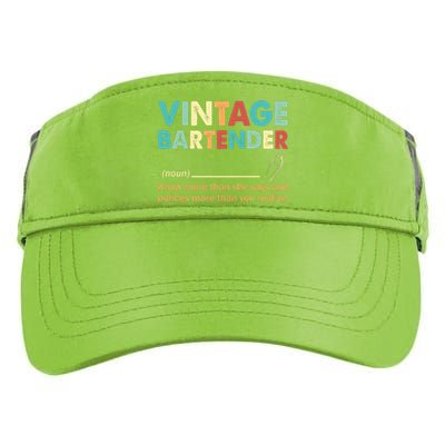 Vintage Bartender Noun Definition Fathers Day Adult Drive Performance Visor