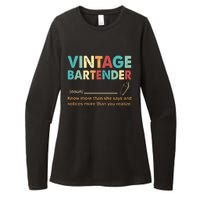 Vintage Bartender Noun Definition Fathers Day Womens CVC Long Sleeve Shirt