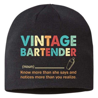 Vintage Bartender Noun Definition Fathers Day Sustainable Beanie