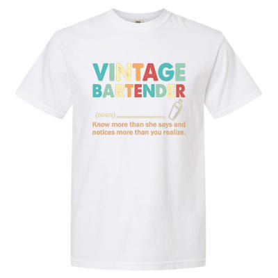 Vintage Bartender Noun Definition Fathers Day Garment-Dyed Heavyweight T-Shirt