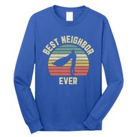 Vintage Best Neighbor Ever Superhero Fun Gift Graphic Gift Long Sleeve Shirt