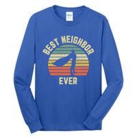 Vintage Best Neighbor Ever Superhero Fun Gift Graphic Gift Tall Long Sleeve T-Shirt