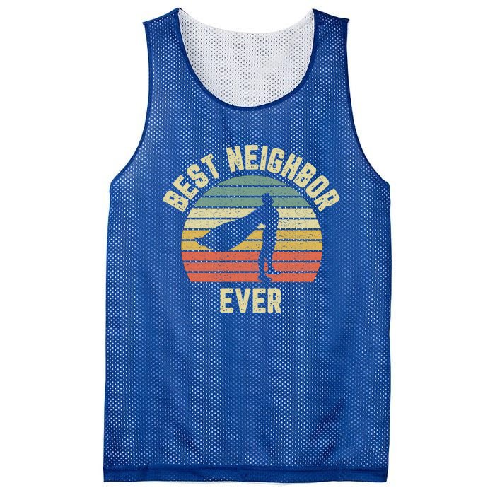 Vintage Best Neighbor Ever Superhero Fun Gift Graphic Gift Mesh Reversible Basketball Jersey Tank