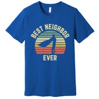 Vintage Best Neighbor Ever Superhero Fun Gift Graphic Gift Premium T-Shirt