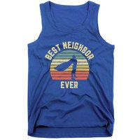 Vintage Best Neighbor Ever Superhero Fun Gift Graphic Gift Tank Top