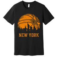 Vintage Basketball New York City Skyline Outfit Premium T-Shirt