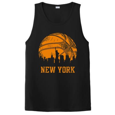 Vintage Basketball New York City Skyline Outfit PosiCharge Competitor Tank