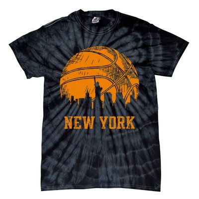 Vintage Basketball New York City Skyline Outfit Tie-Dye T-Shirt