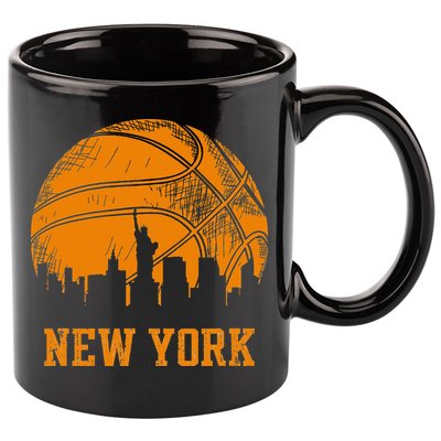 Vintage Basketball New York City Skyline Outfit 11oz C Handle Ceramic Mug