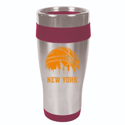 Vintage Basketball New York City Skyline Outfit 16oz Travel Tumbler