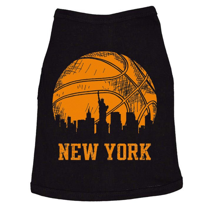 Vintage Basketball New York City Skyline Outfit Doggie Tank