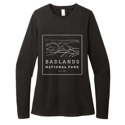 Vintage Badlands National Park South Dakota Hiking Womens CVC Long Sleeve Shirt