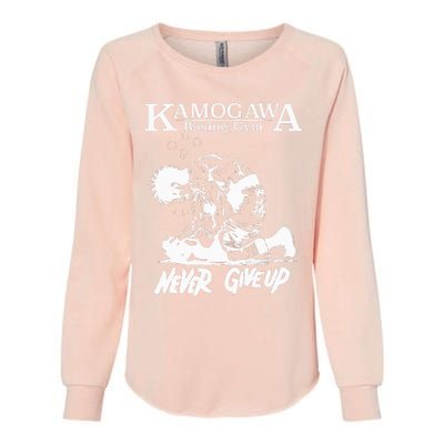 Vintage Boxer Never GiveUp KBG(Kamogawa) Boxing Gym Est 1950 Womens California Wash Sweatshirt