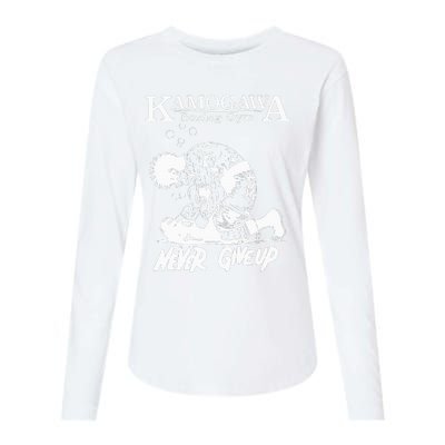 Vintage Boxer Never GiveUp KBG(Kamogawa) Boxing Gym Est 1950 Womens Cotton Relaxed Long Sleeve T-Shirt