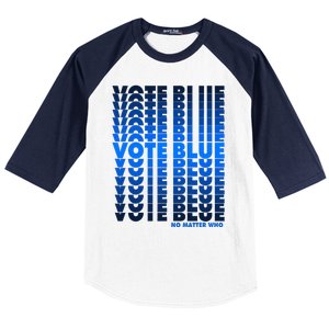 Vote Blue No Matter Who Quote Democracy Election 2024 Baseball Sleeve Shirt