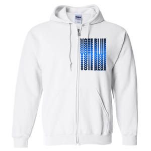 Vote Blue No Matter Who Quote Democracy Election 2024 Full Zip Hoodie