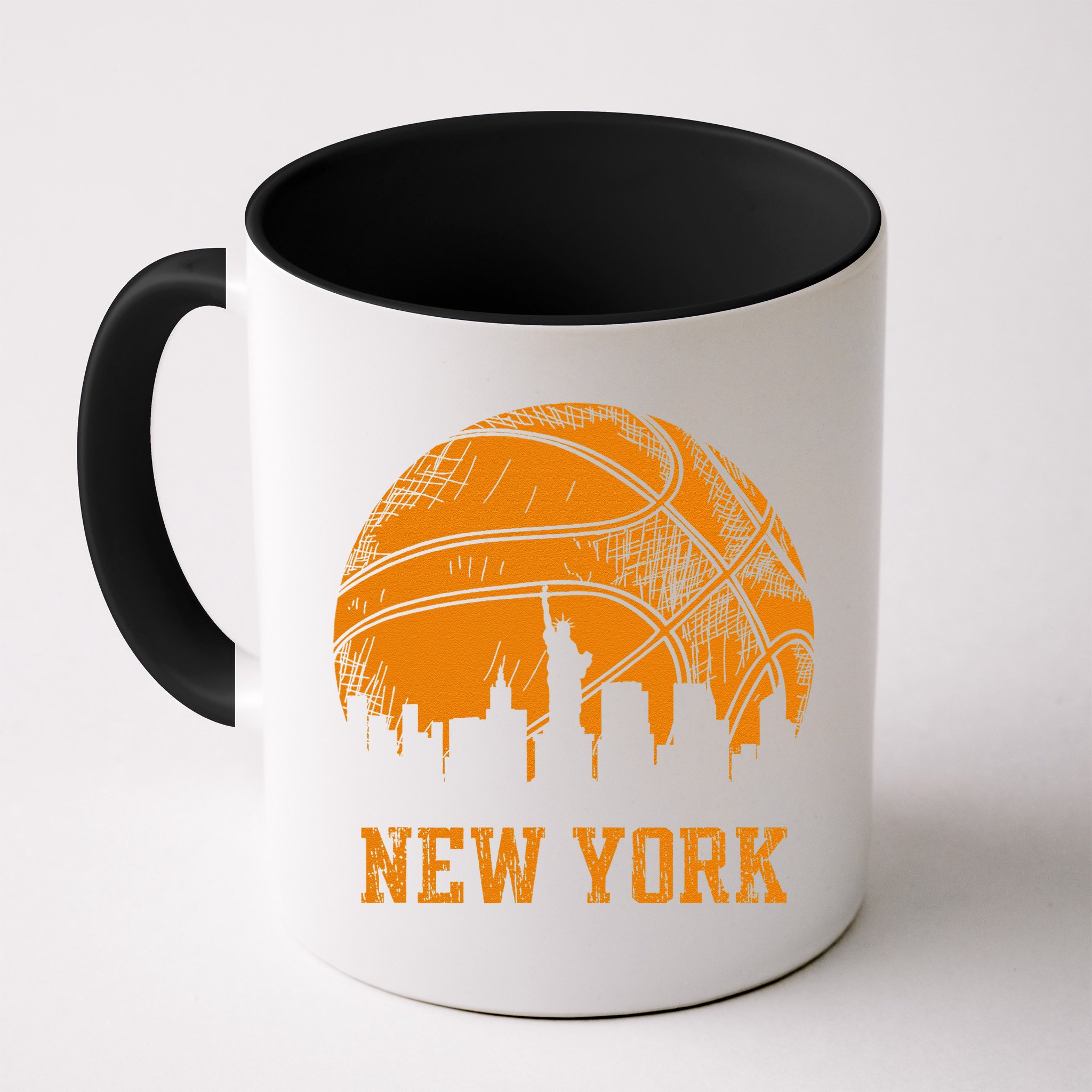Vintage Basketball New York City Skyline Mug