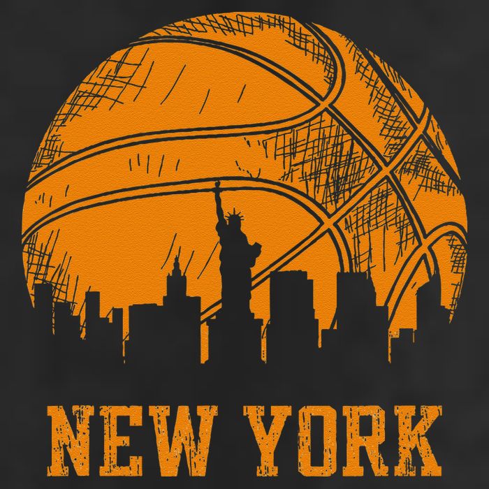 Vintage Basketball New York City Skyline Hat