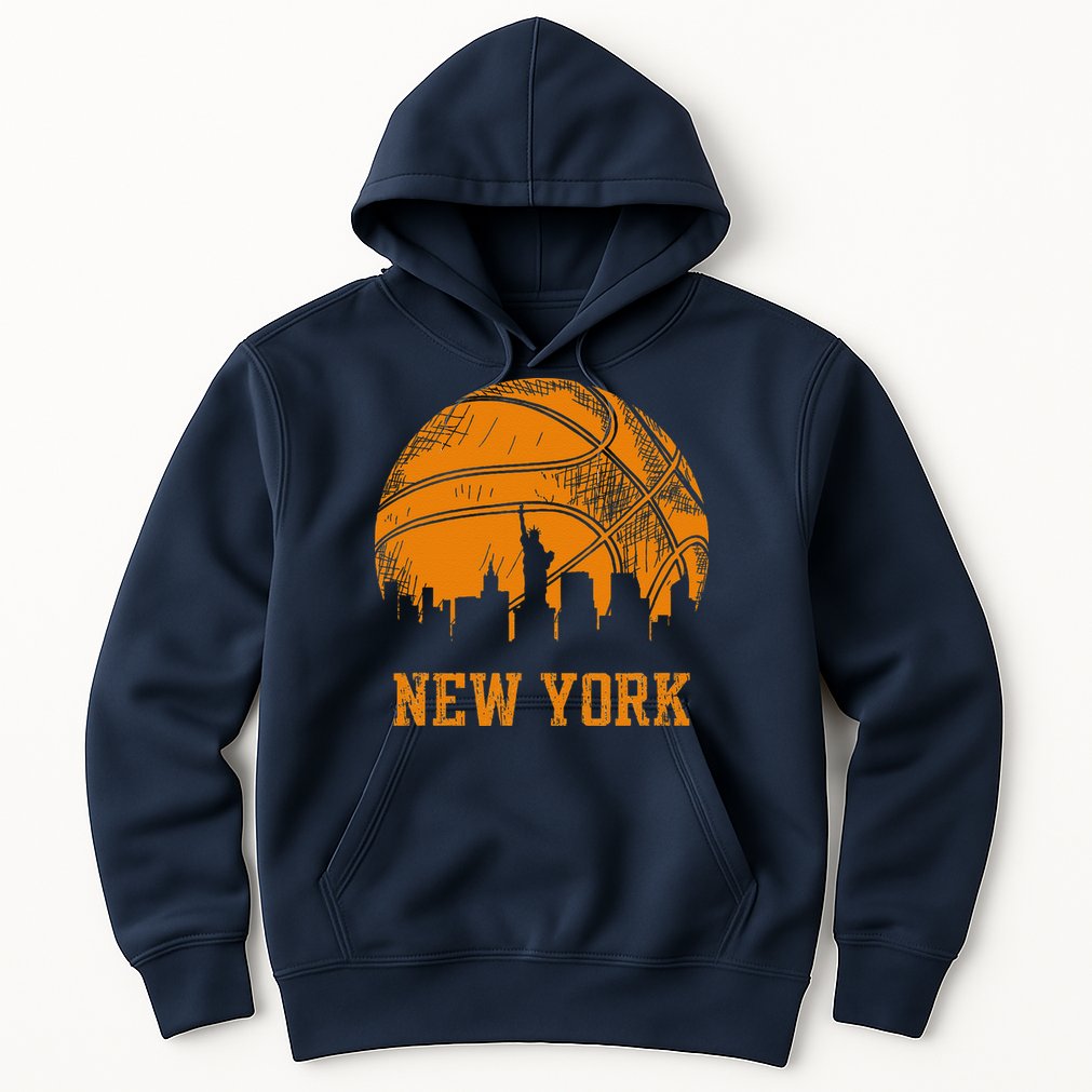 Vintage Basketball New York City Skyline Hoodie