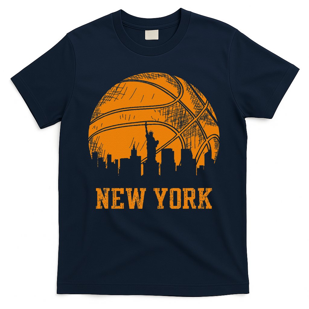 Vintage Basketball New York City Skyline T-Shirt