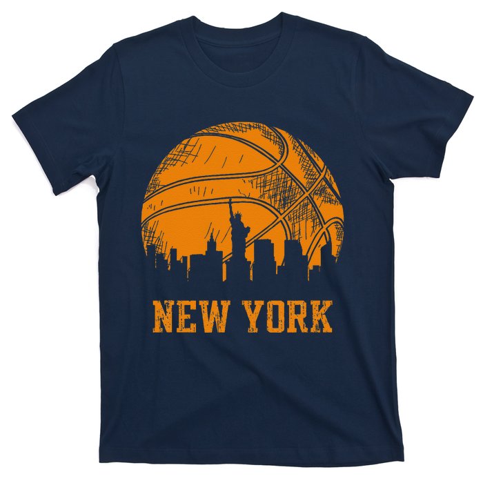 Vintage Basketball New York City Skyline T-Shirt