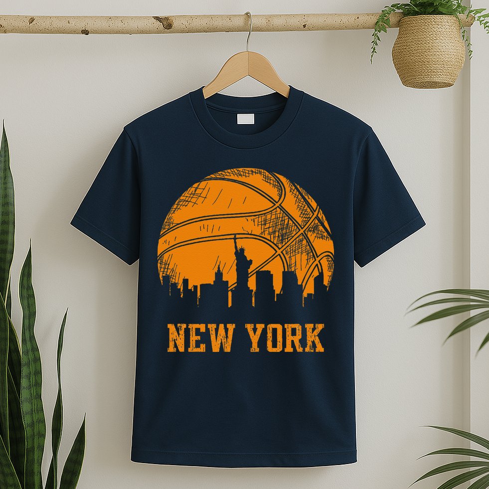 Vintage Basketball New York City Skyline T-Shirt