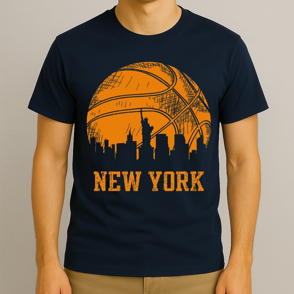 Vintage Basketball New York City Skyline T-Shirt