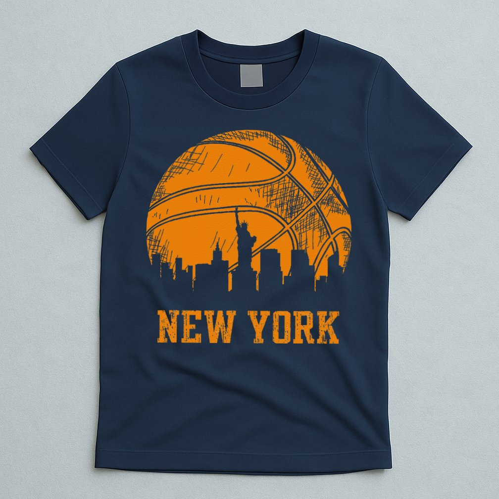 Vintage Basketball New York City Skyline T-Shirt