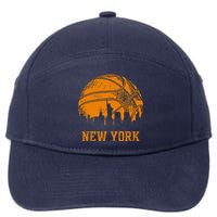 Vintage Basketball New York City Skyline 7-Panel Snapback Hat