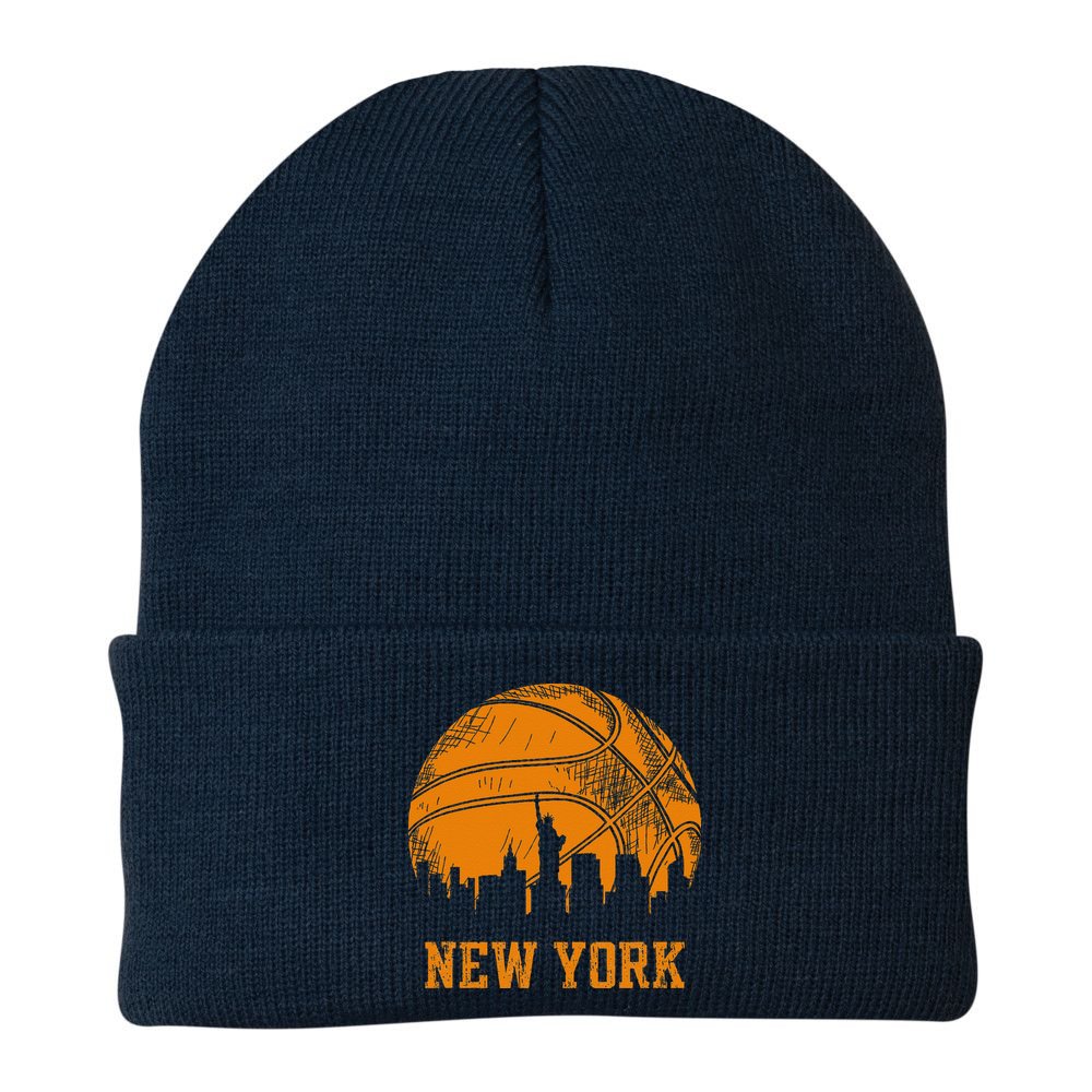 Vintage Basketball New York City Skyline Beanie