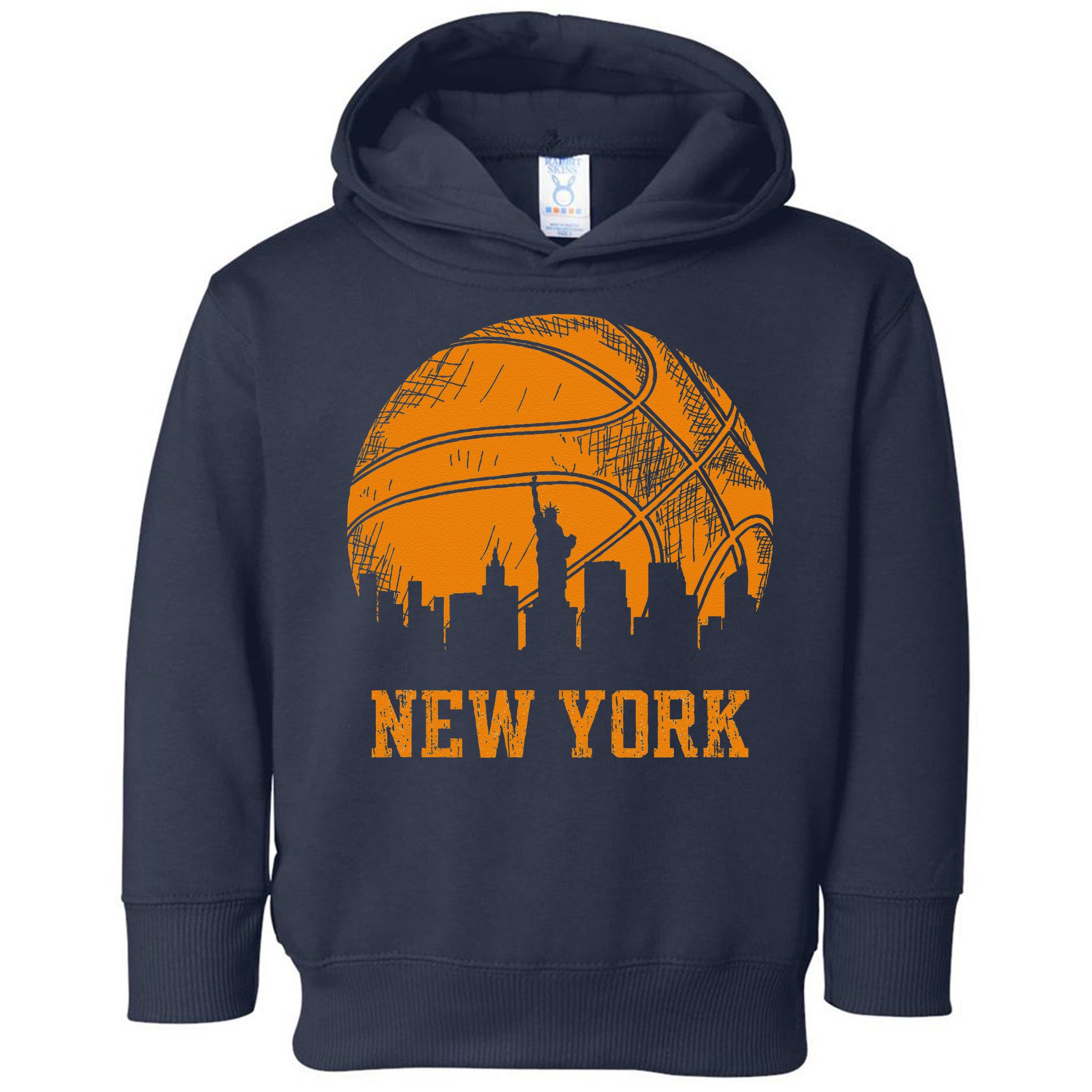 Vintage Basketball New York City Skyline Toddler Hoodie
