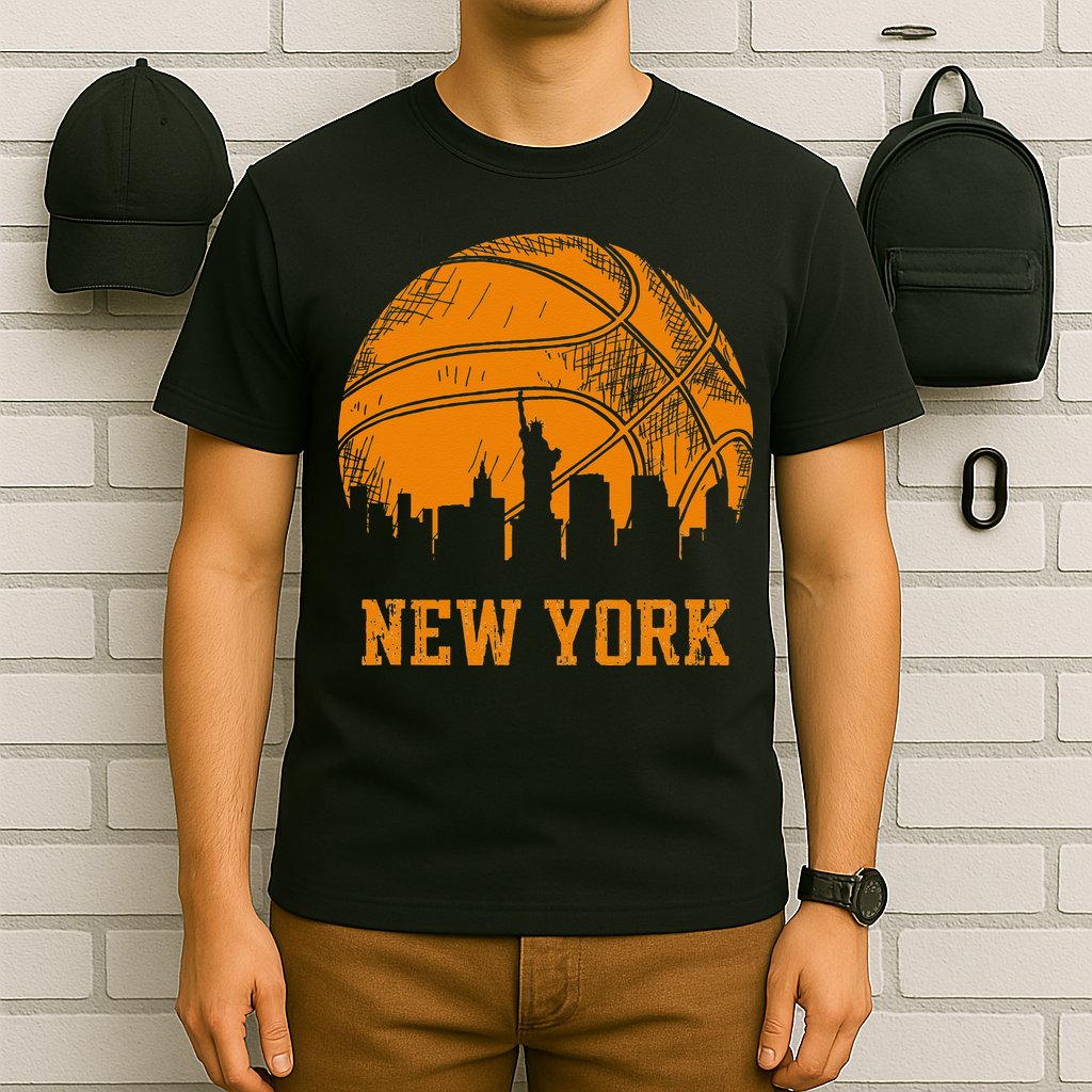 Vintage Basketball New York City Skyline Outfit T-Shirt