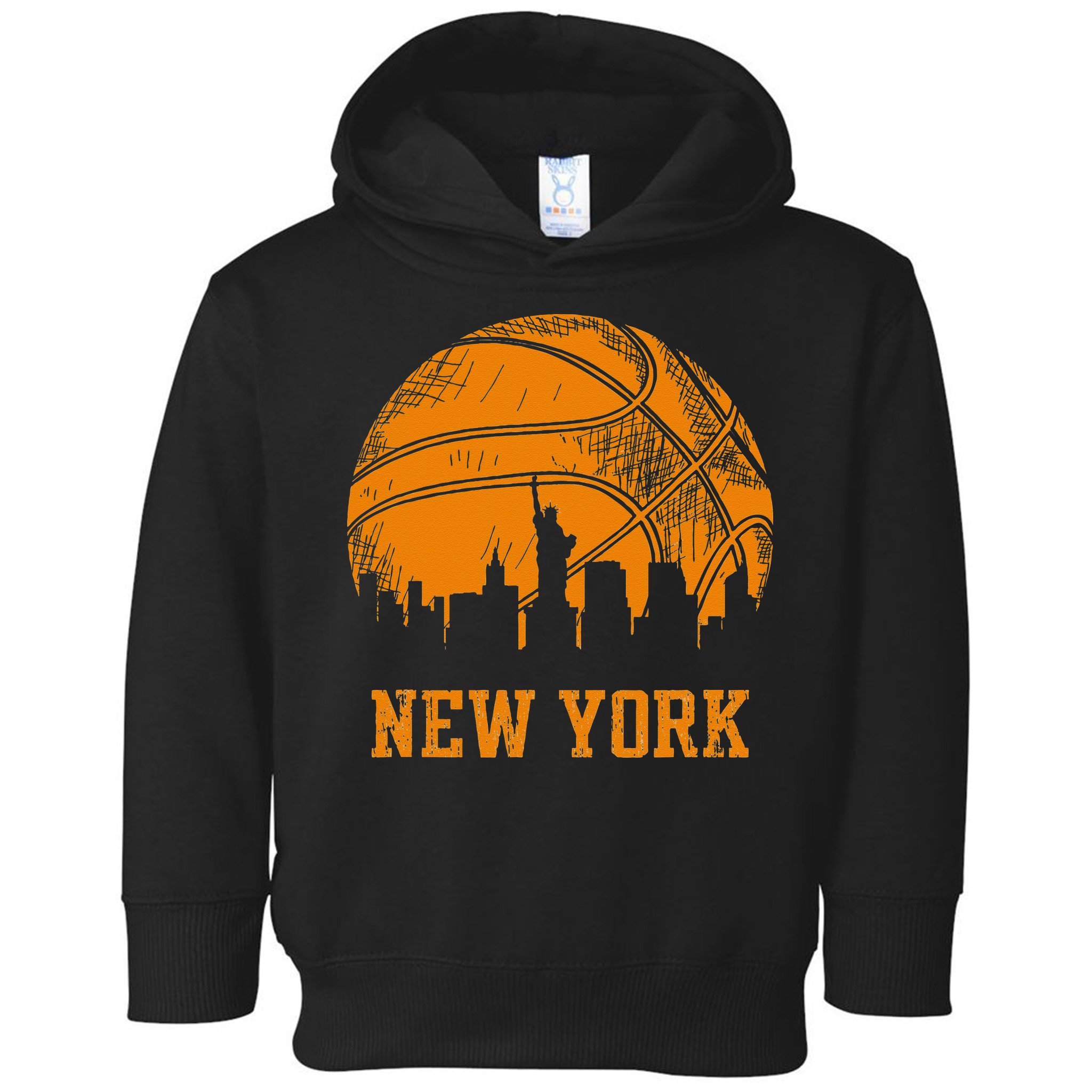 Vintage Basketball New York City Skyline Outfit Toddler Hoodie