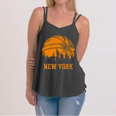 Vintage Basketball New York City Skyline Outfit Women's Strappy Tank